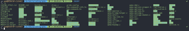 Qemu source code files&rsquo; list